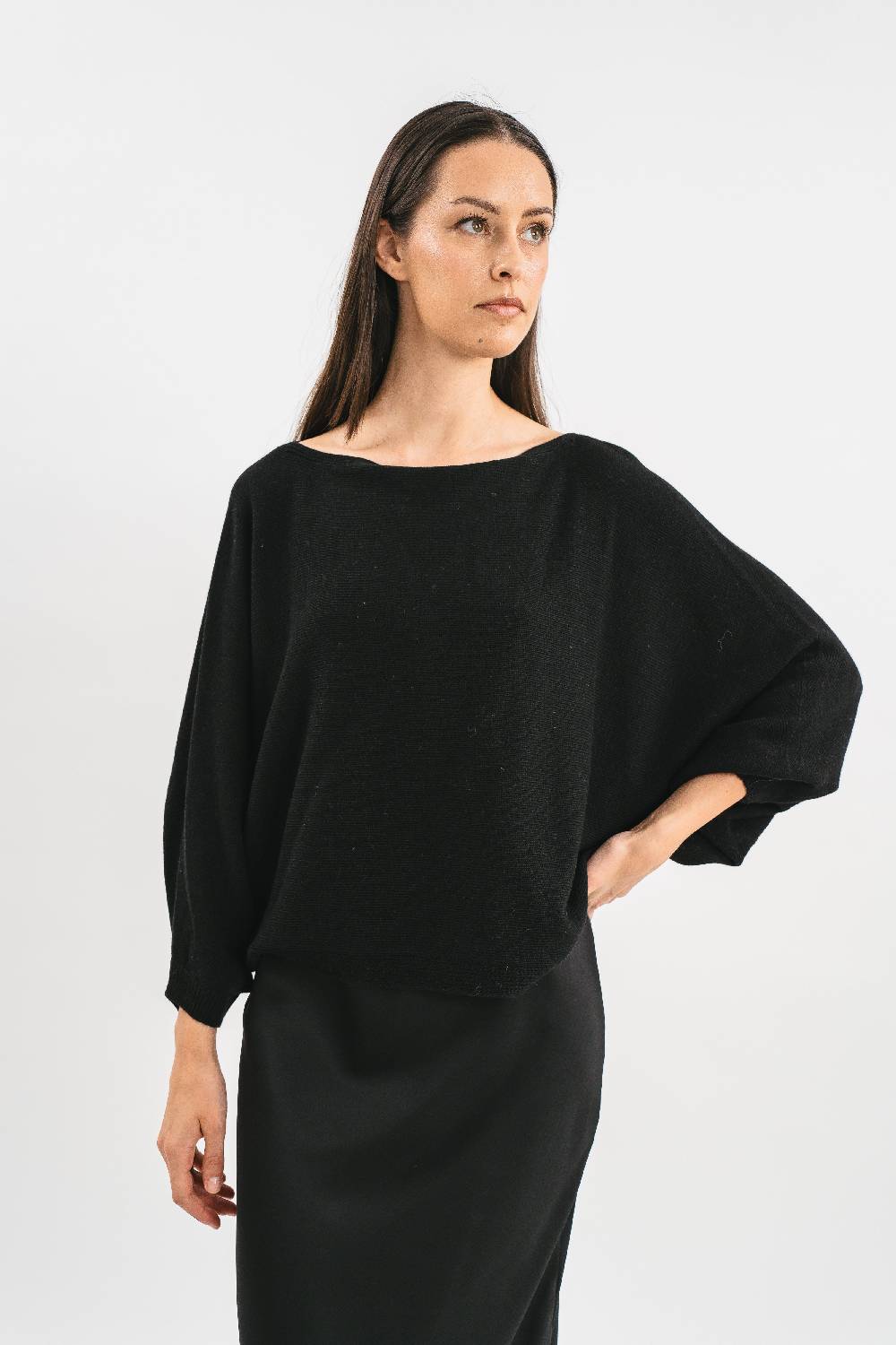 Pink Memories Maglia poncho scollo a barca Promozione
