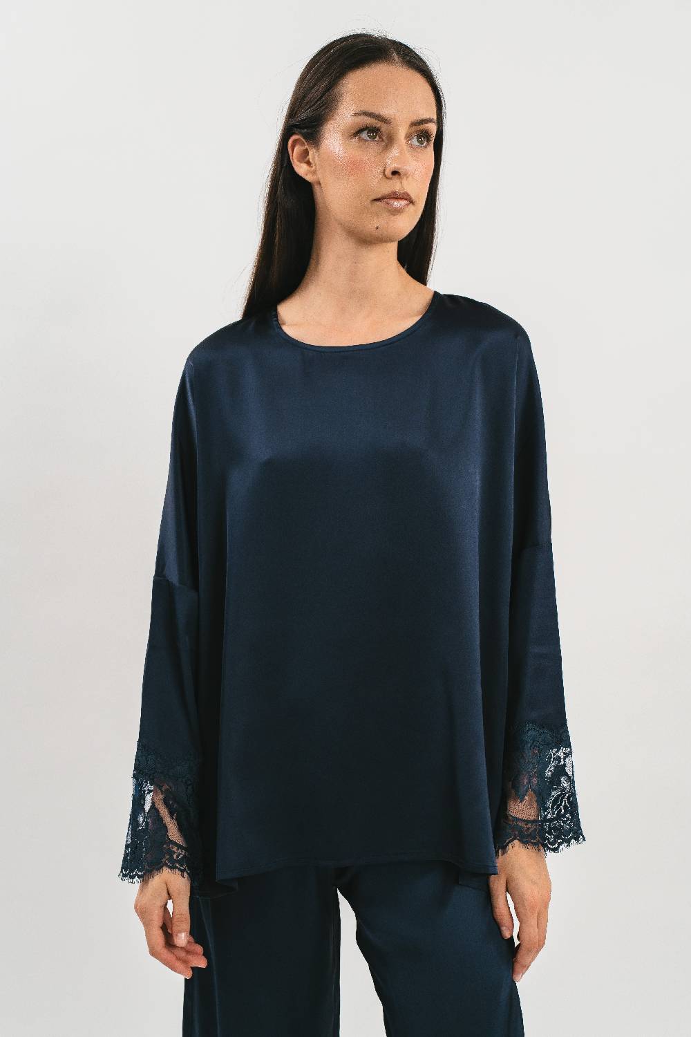 Pink Memories T-shirt over con dettagli in pizzo Offerta