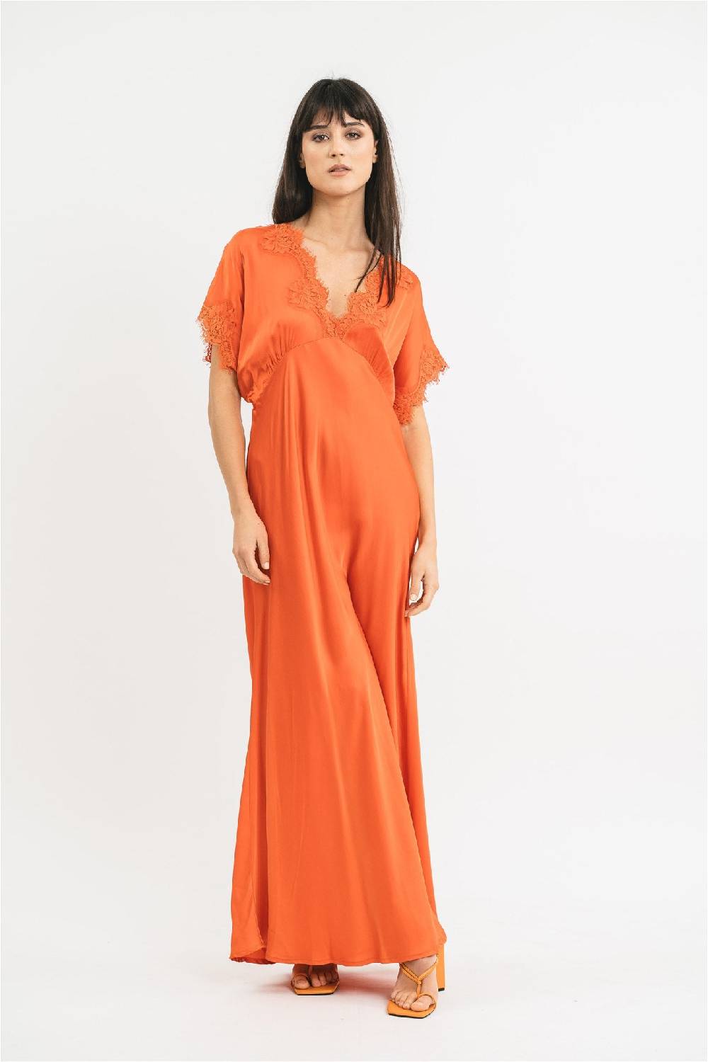 Pink Memories Abito con pizzo stile impero Economico