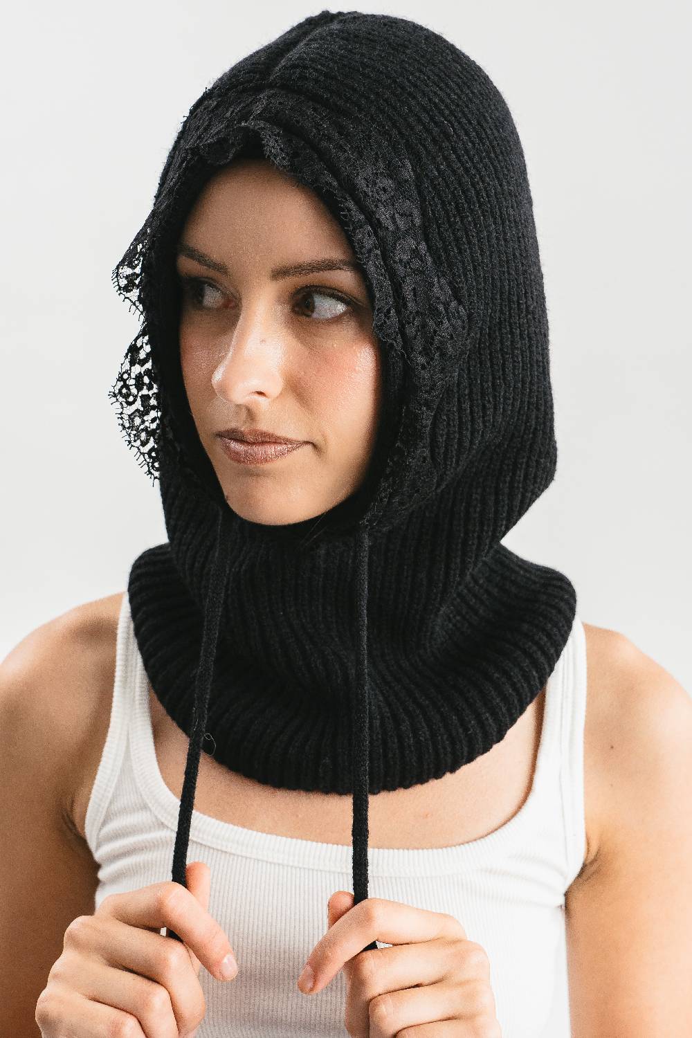 Pink Memories Balaclava con pizzo Nuova