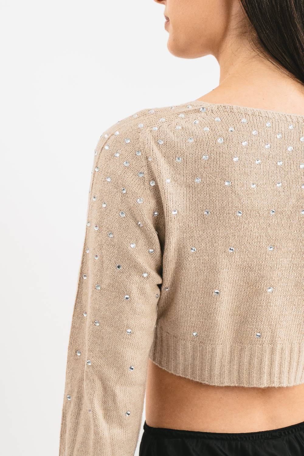 Pink Memories Coprispalle crop con strass 2025