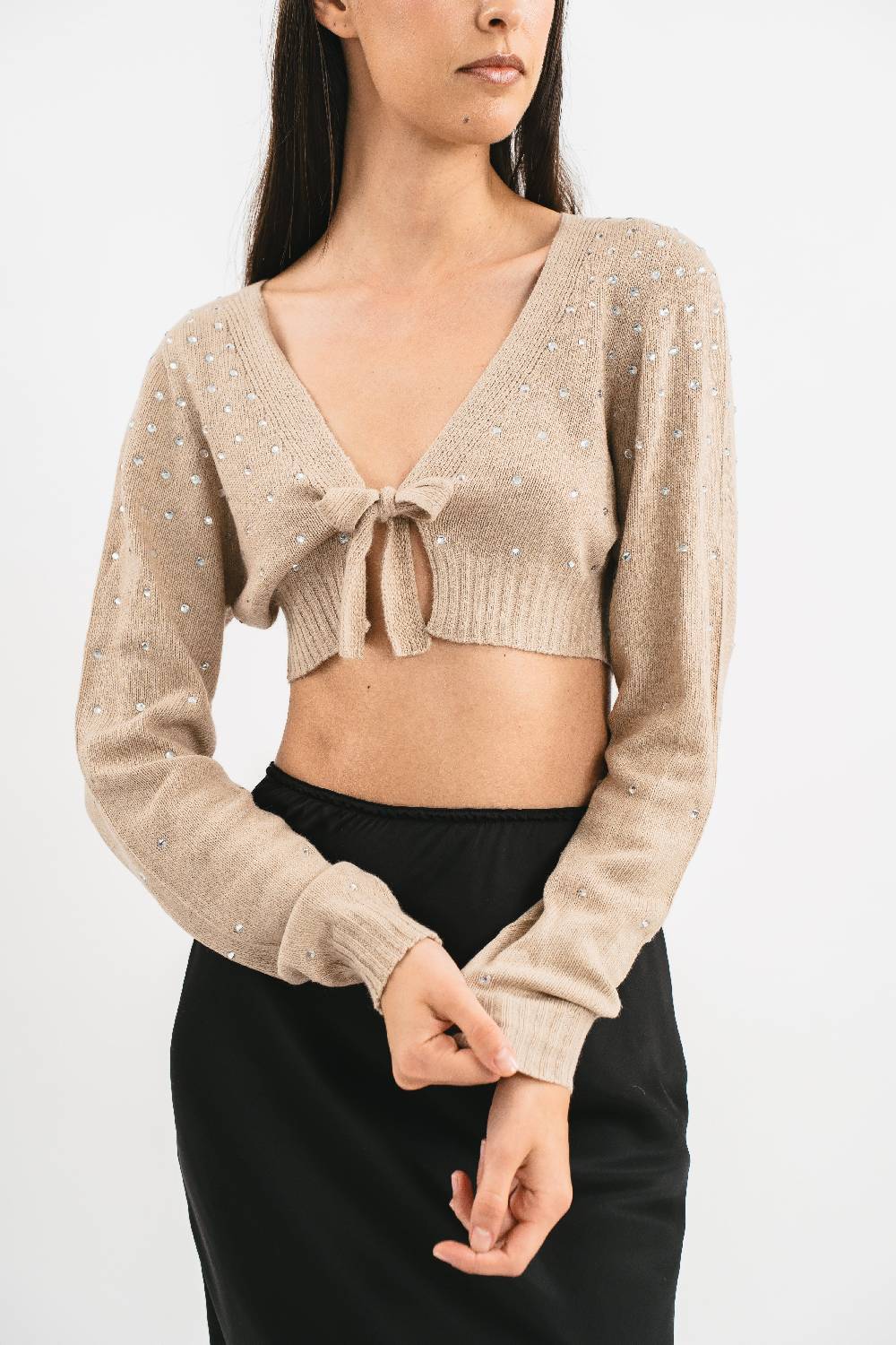 Pink Memories Coprispalle crop con strass 2025