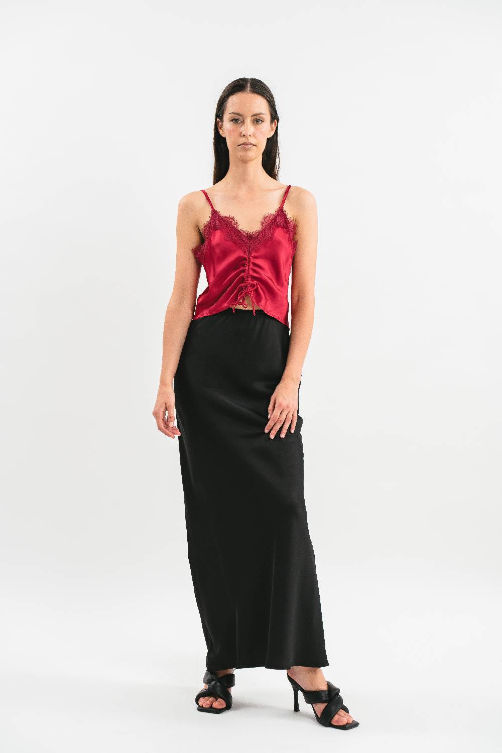 Pink Memories Top con coulisse e pizzo Pezzi Unici