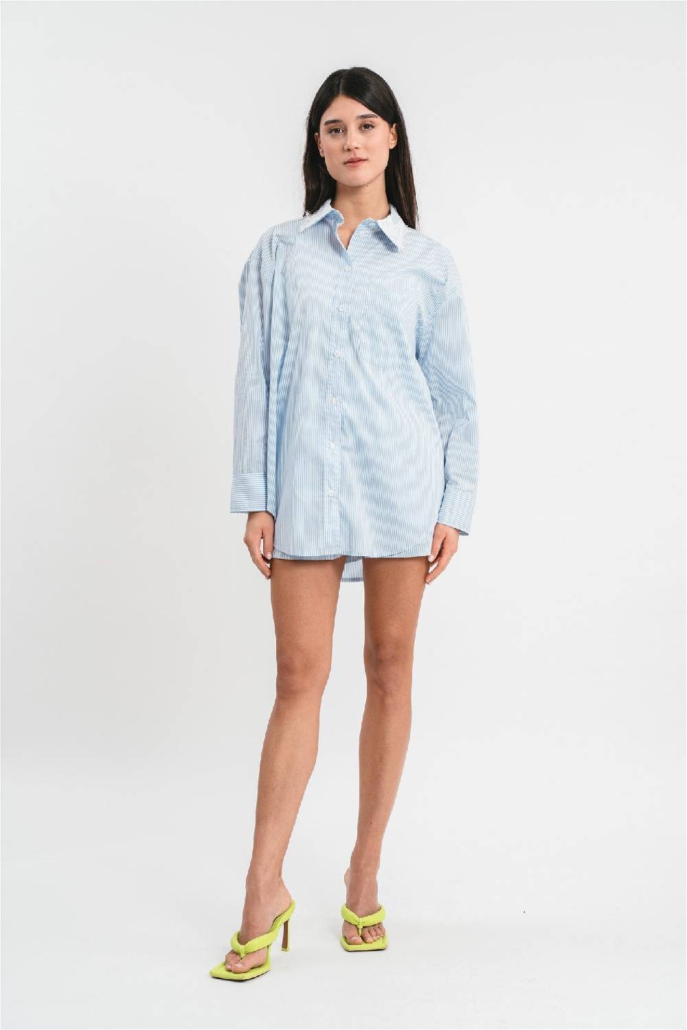 Pink Memories Camicia a righe con dettagli in pizzo Saldi