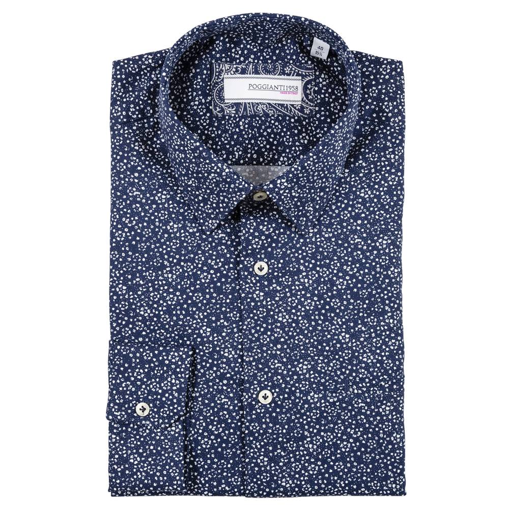 Poggianti Camicia fantasia collo italiano Saldi Di Fabbrica