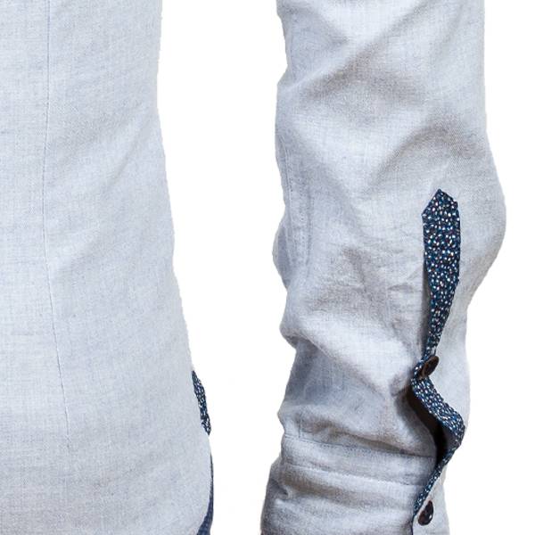 Poggianti Camicia in flanella con contrasti fantasia Negozio online di fabbrica