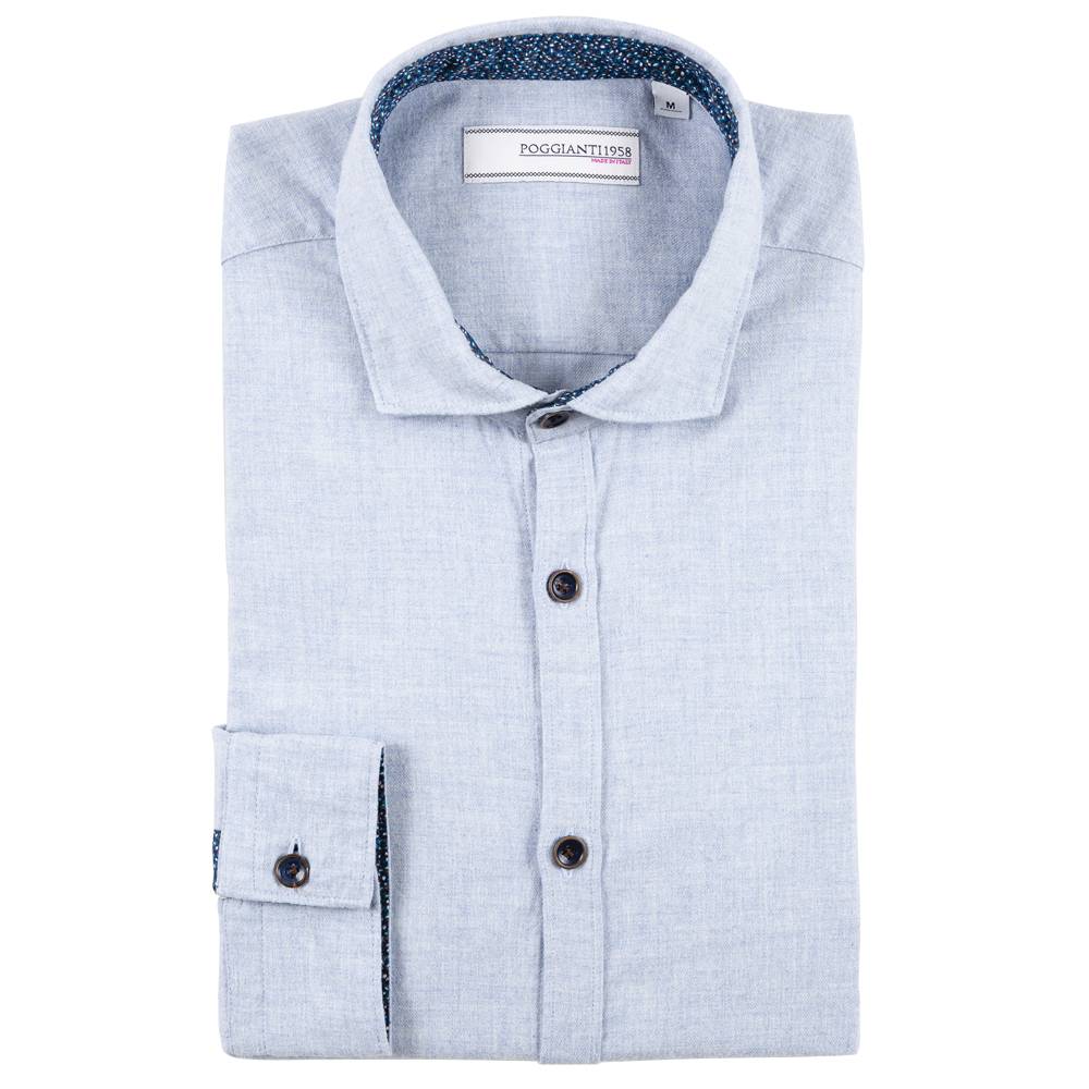 Poggianti Camicia in flanella con contrasti fantasia Negozio online di fabbrica