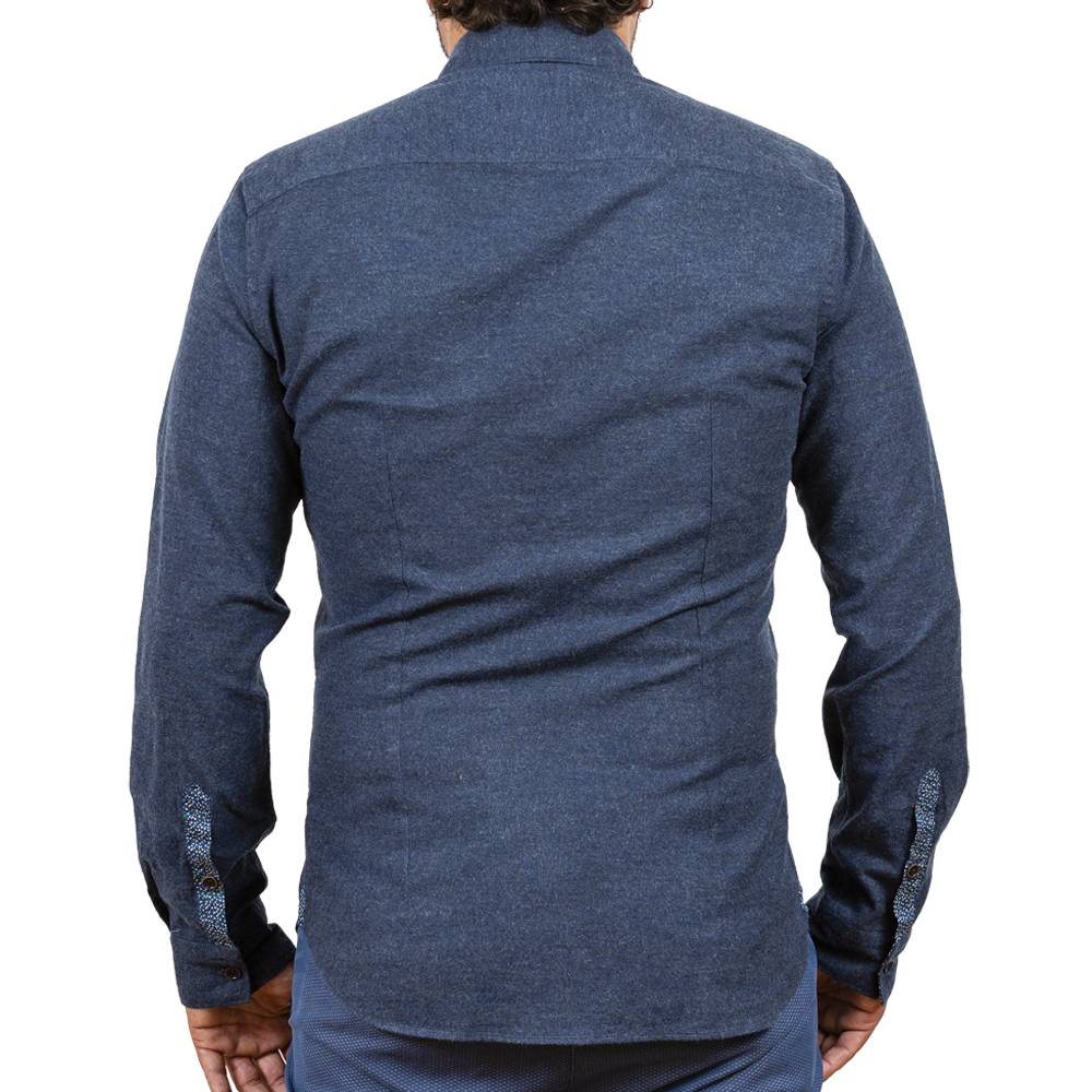 Poggianti Camicia in flanella con contrasti fantasia Prezzo di fabbrica