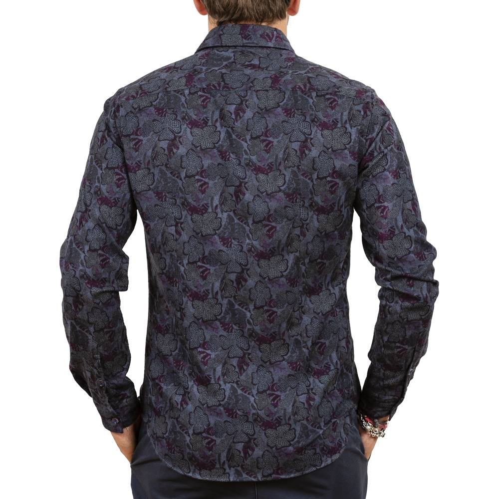 Poggianti Camicia fantasia floreale in flanella Offerta speciale