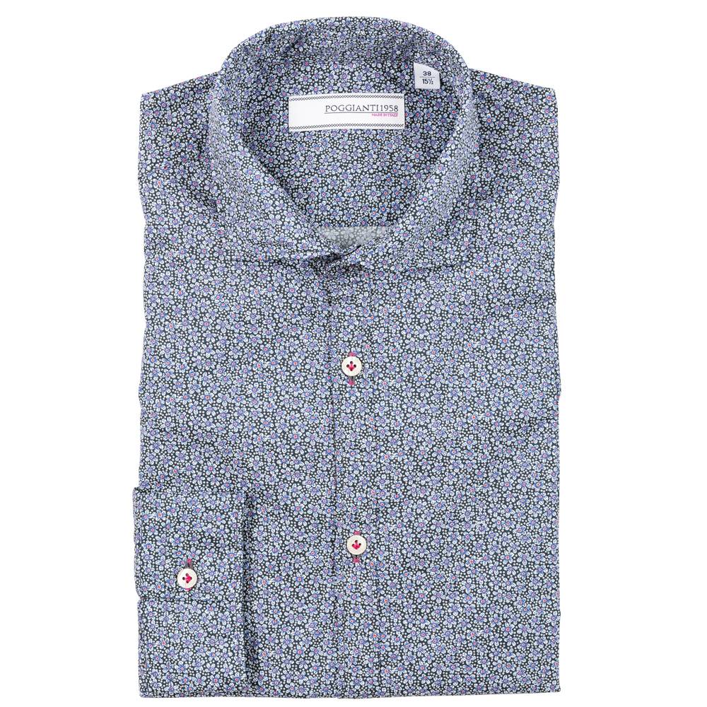 Poggianti Camicia fantasia floreale collo piccolo Grande vendita