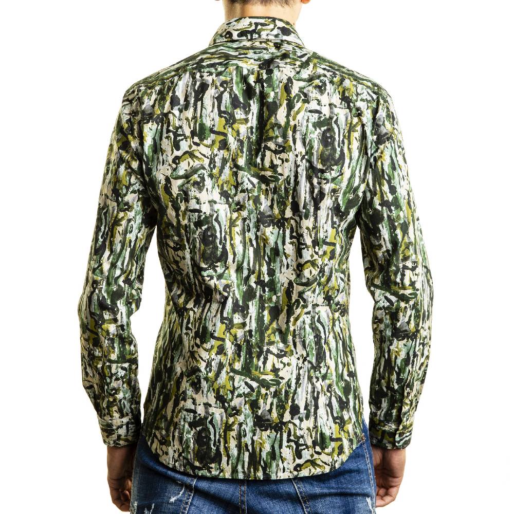Poggianti Camicia fantasia collo piccolo Flash Sale