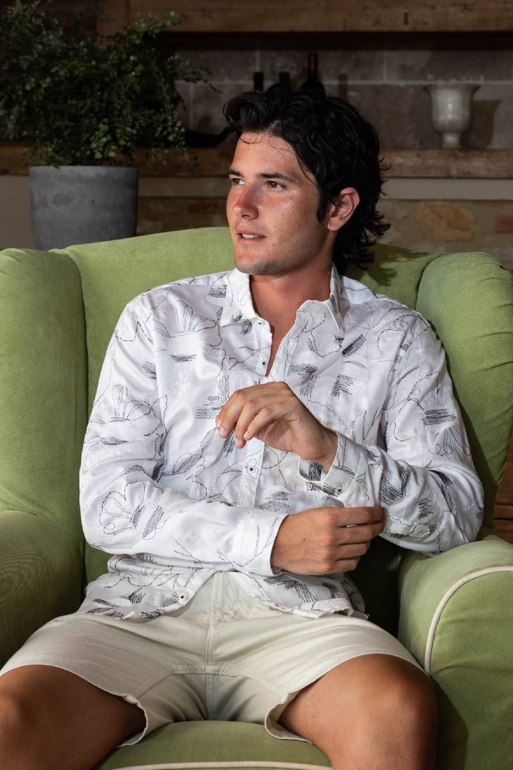 Poggianti Camicia uomo spring summer 24 PISA-73F-223 Smaltimento dello stoccaggio