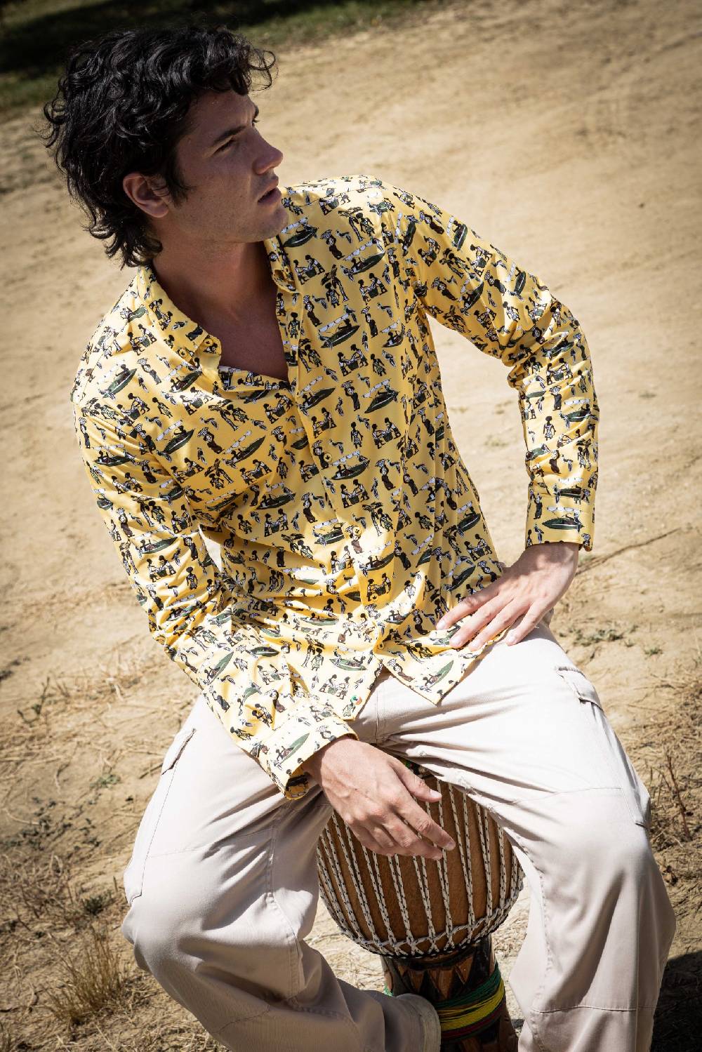 Poggianti Camicia uomo spring summer 24 FIRENZE-64-244 Offerta migliore
