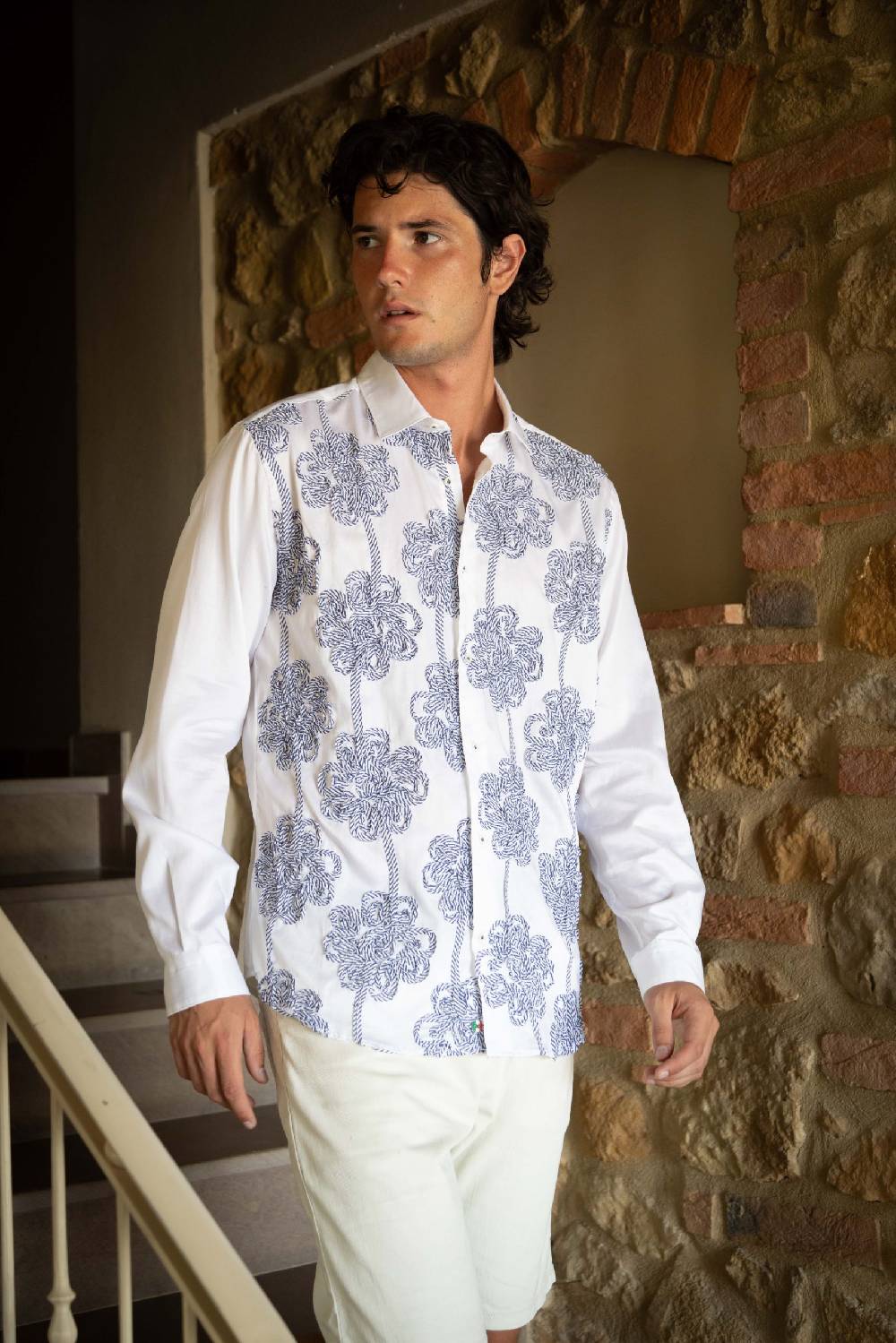 Poggianti Camicia uomo spring summer 24 FIRENZE-73-239 Comprane uno, ottenene uno gratis