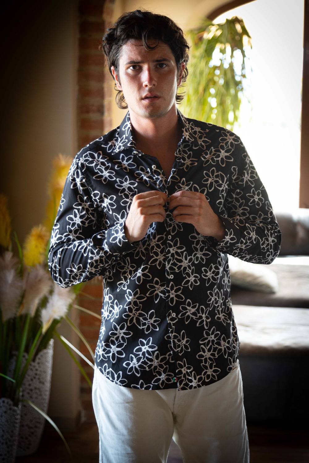 Poggianti Camicia uomo spring summer 24 FIRENZE-95-135 Offerte speciali