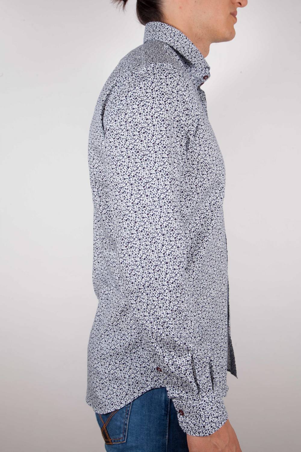 Poggianti Camicia Fantasia collo francese Super Saving Price