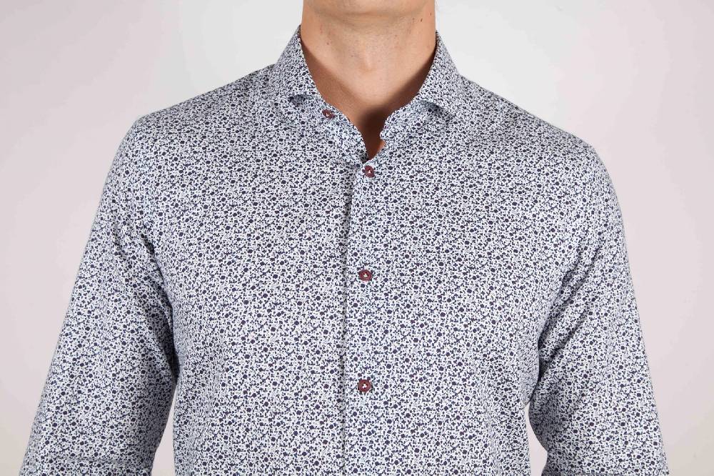 Poggianti Camicia Fantasia collo francese Super Saving Price