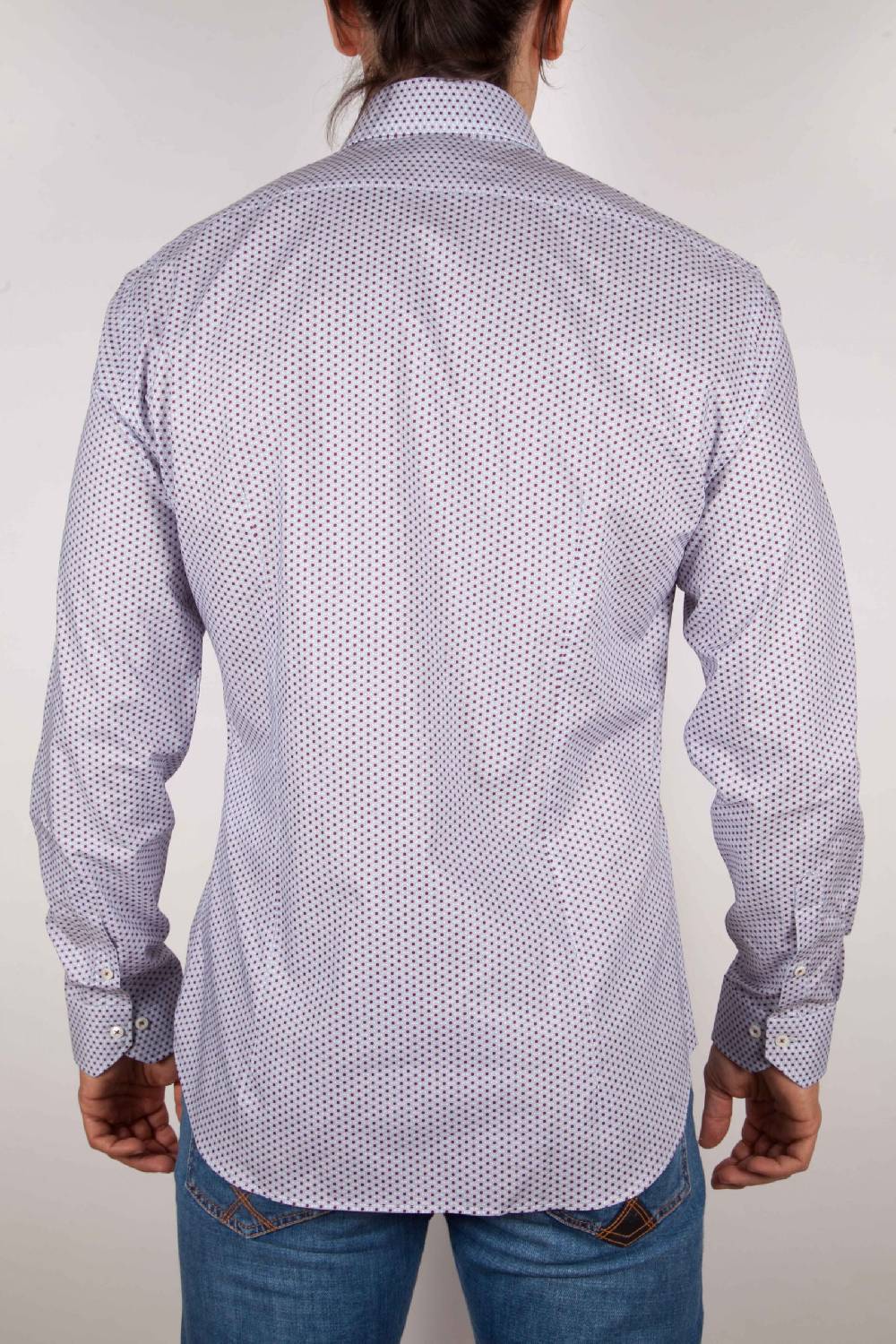 Poggianti Camicia Fantasia collo francese Ritorno libero
