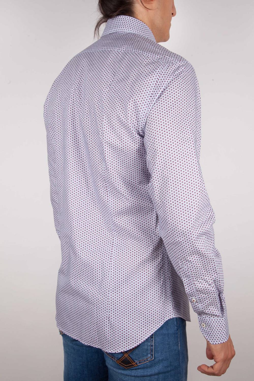Poggianti Camicia Fantasia collo francese Ritorno libero
