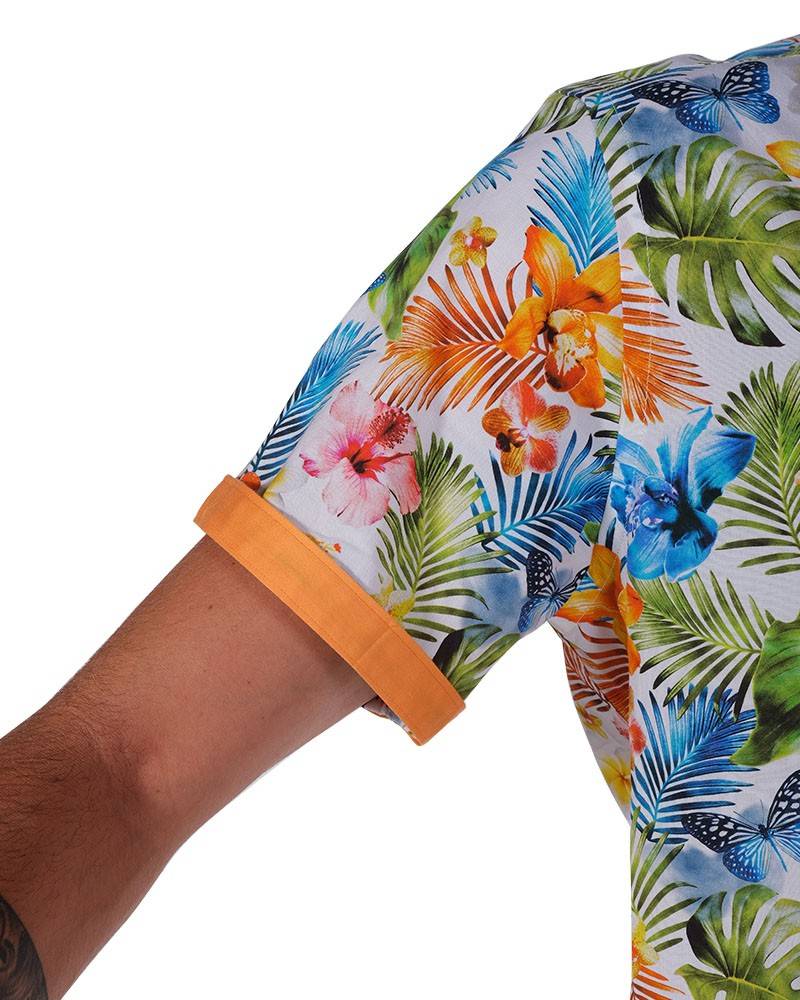 Poggianti Camicia Fantasia Collo Morbido Multicolore Offerta speciale della fabbrica