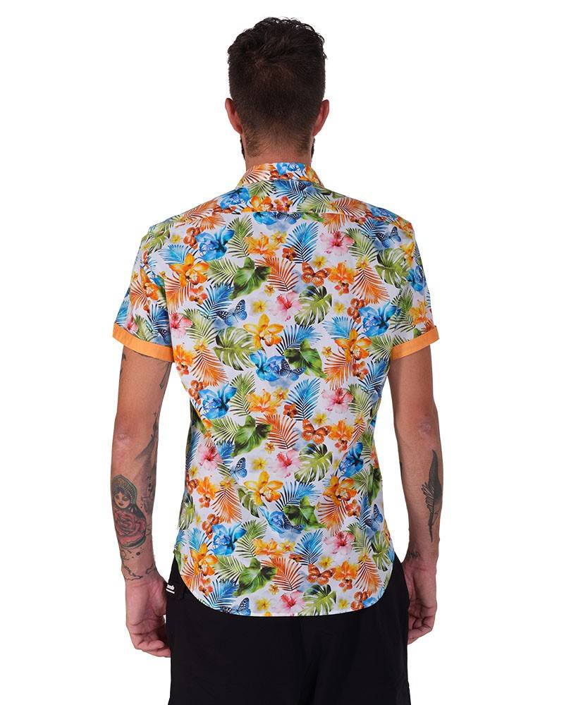 Poggianti Camicia Fantasia Collo Morbido Multicolore Offerta speciale della fabbrica