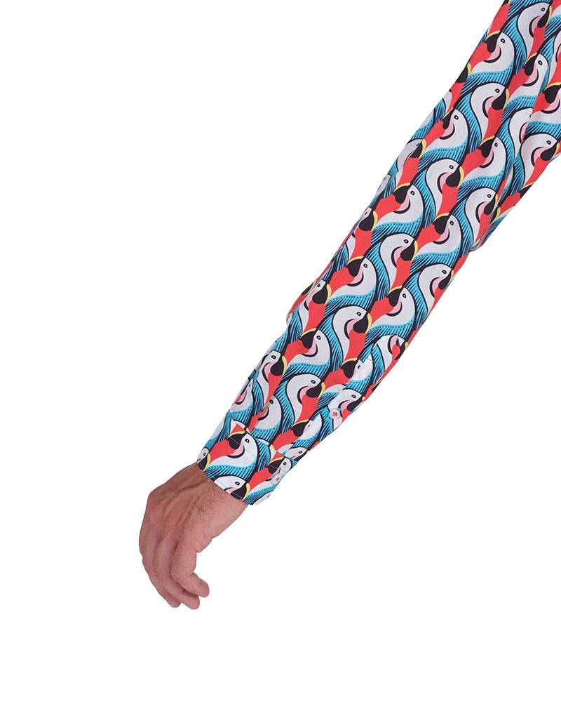 Poggianti Camicia Fantasia Collo Morbido Multicolore Solo un giorno rimasto