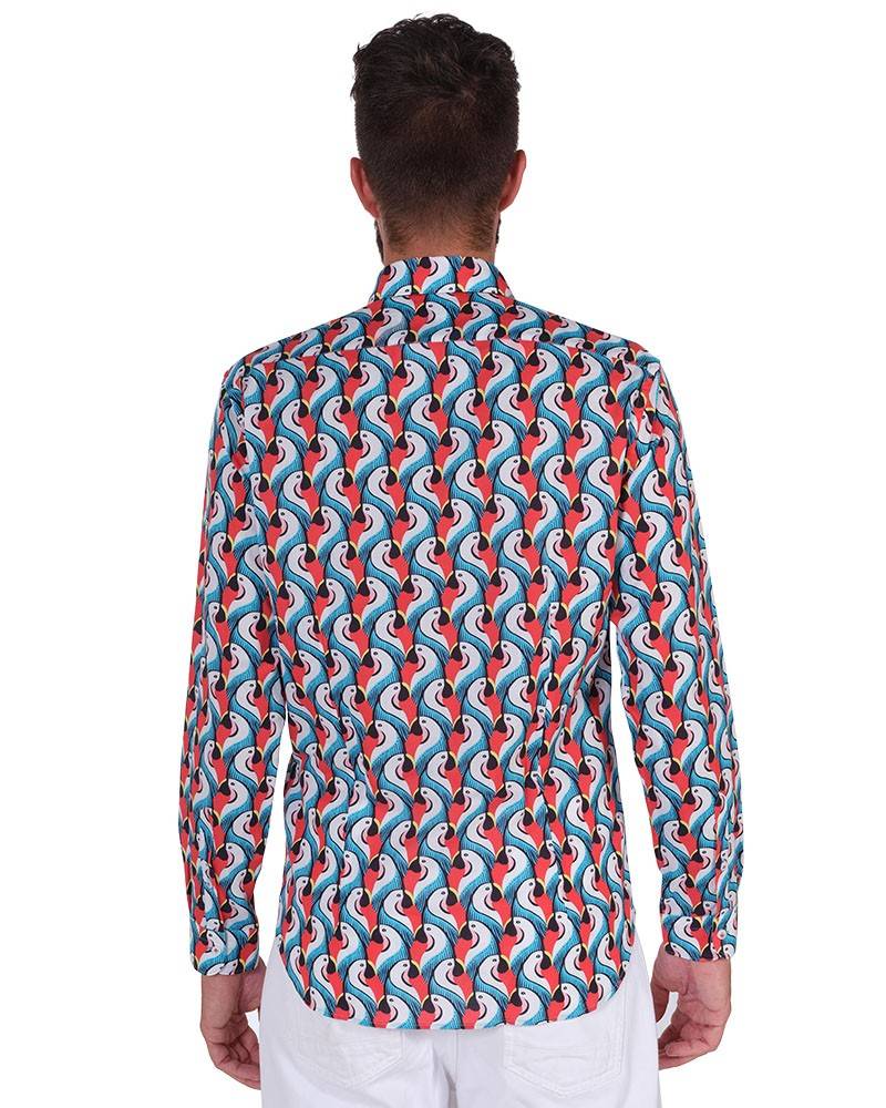 Poggianti Camicia Fantasia Collo Morbido Multicolore Solo un giorno rimasto