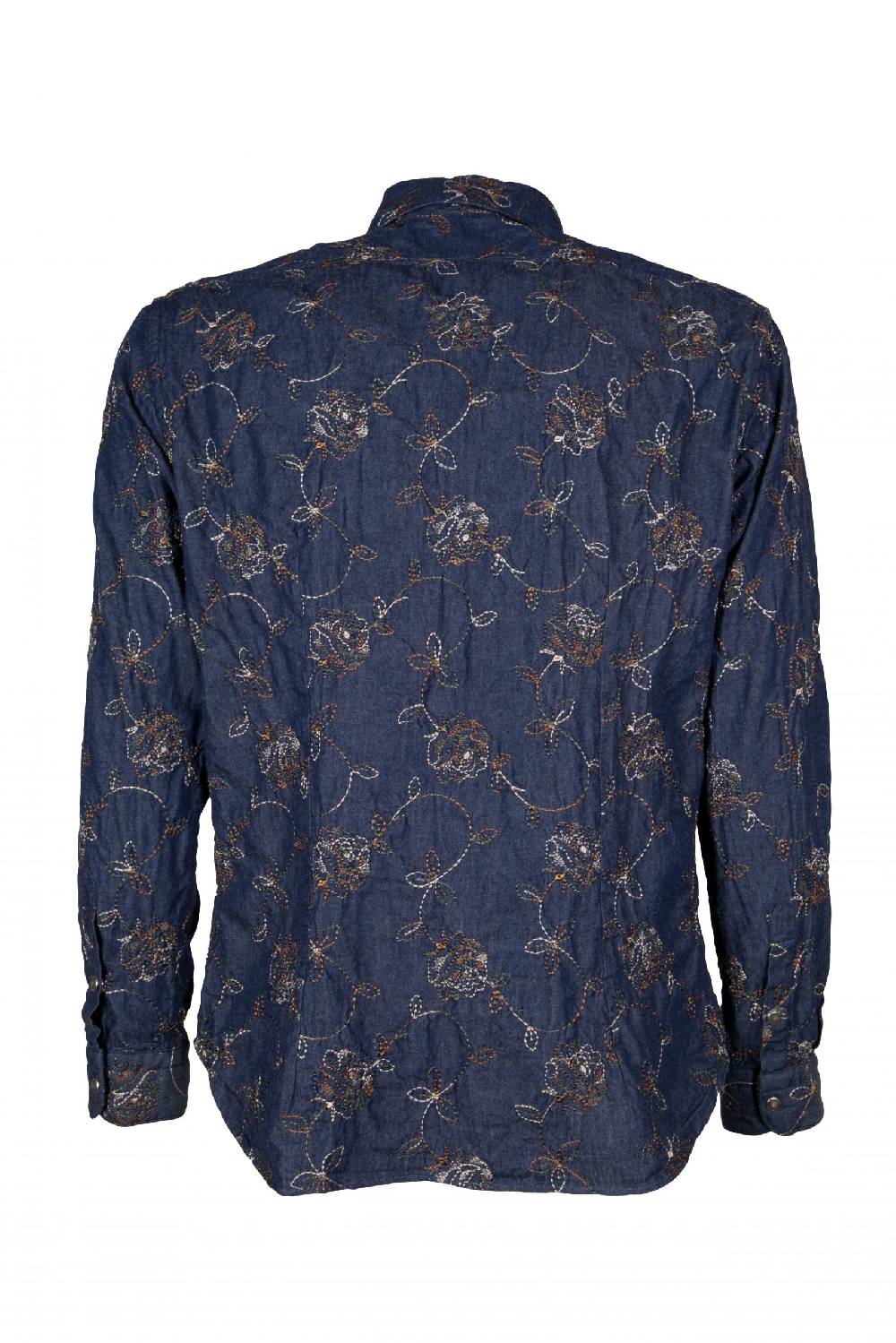 Poggianti Camicia uomo in Denim con Ricami FIRENZE-62-250 Duty-free
