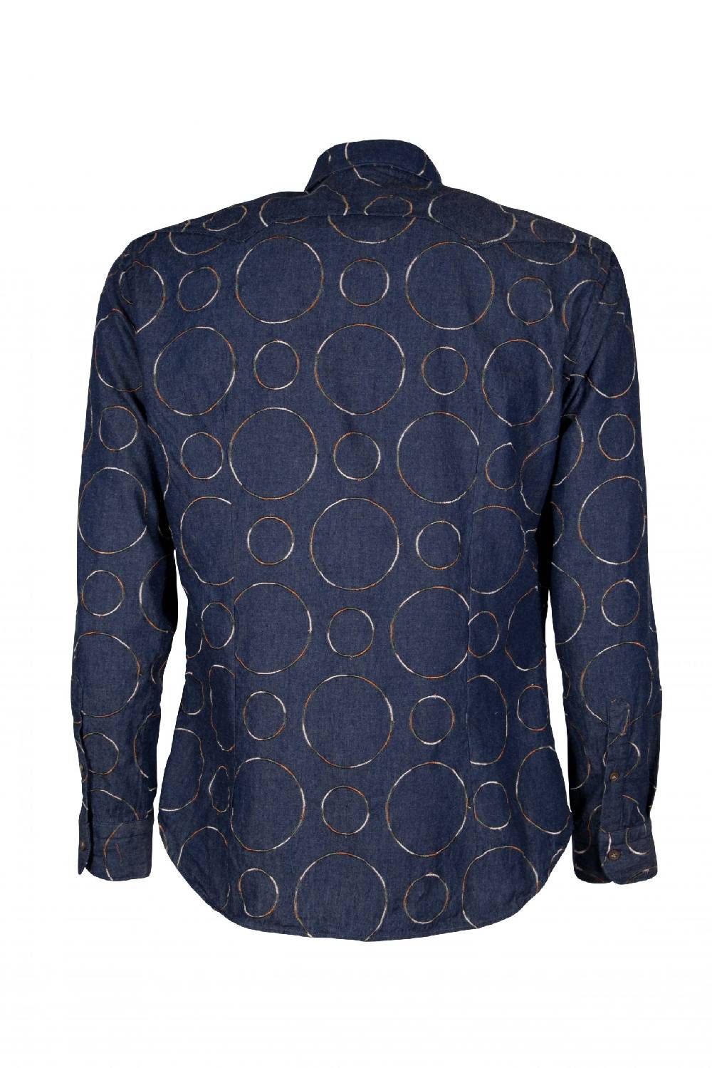 Poggianti Camicia uomo in Denim con Ricami EMPOLI-66-248 50% di sconto per tempo limitato