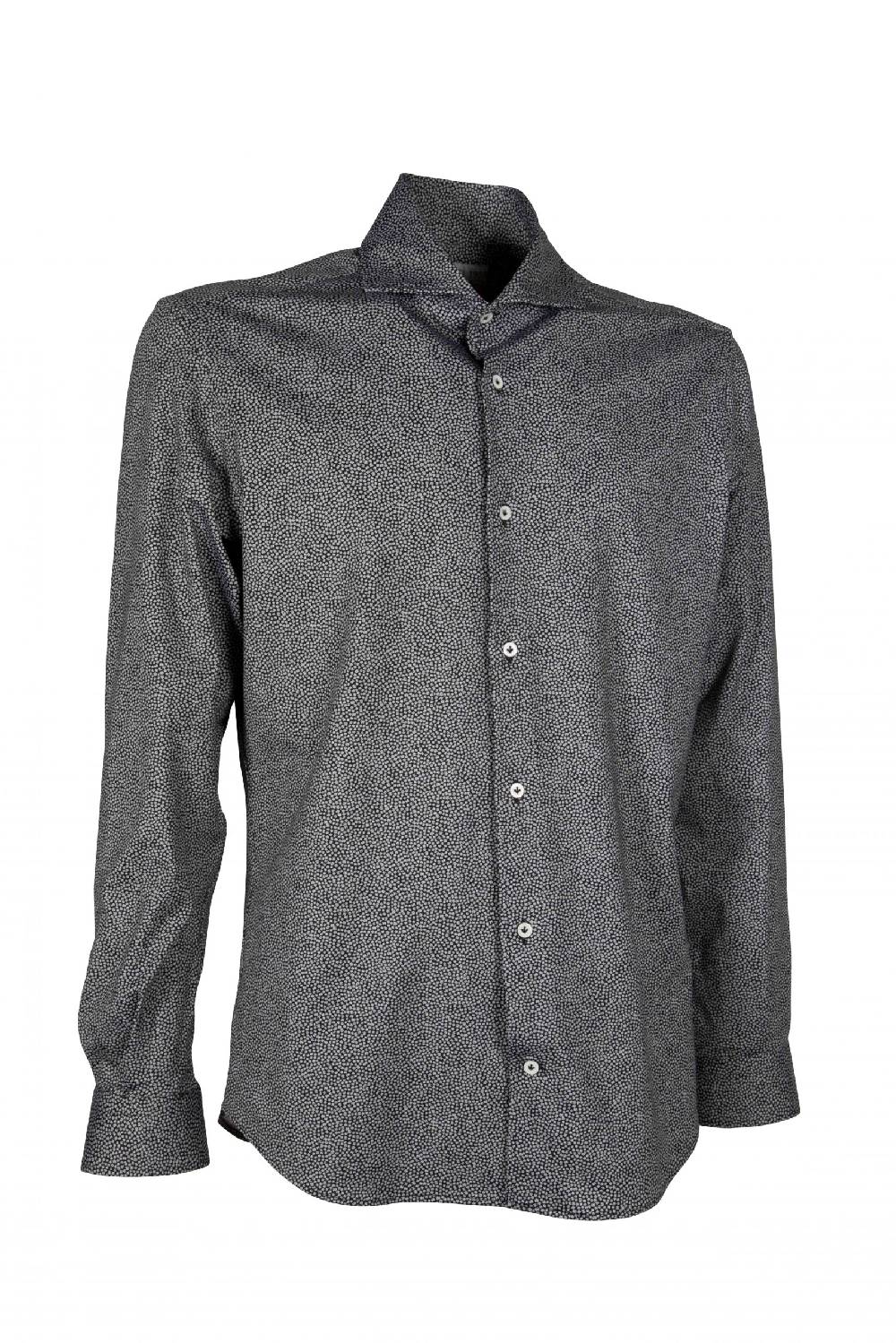 Poggianti Camicia uomo in tessuto tecnico con stampa piccola ACTIVE 31-186-03 Italy