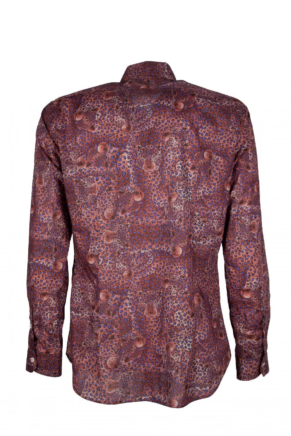 Poggianti Camicia uomo in cotone Liberty con stampa animali PISA-60F-155-01 Italia