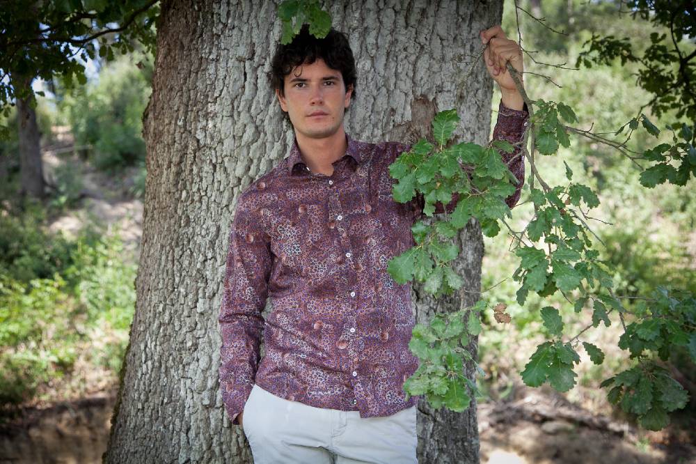 Poggianti Camicia uomo in cotone Liberty con stampa animali PISA-60F-155-01 Italia