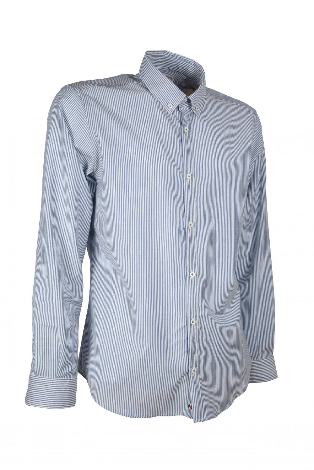 Poggianti Camicia in lana merinos REDA a righe PISA-64-117-01 Vendita