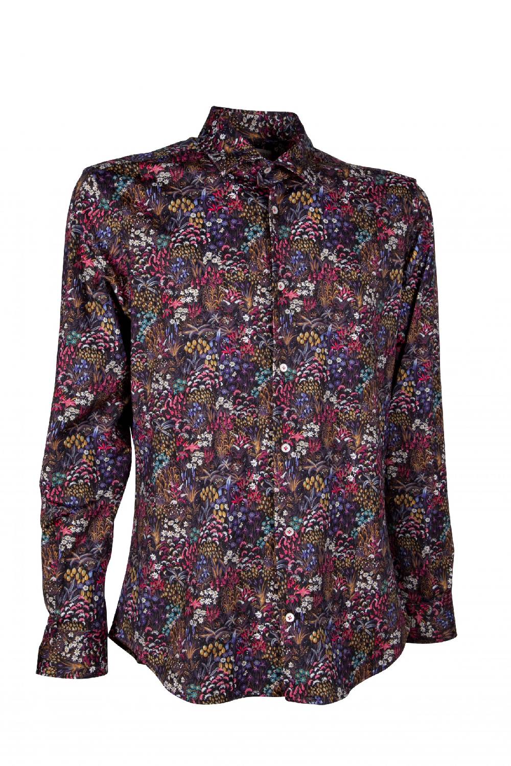 Poggianti Camicia uomo in tessuto tecnico con stampa piccola floreale . ACTIVE. 73-190-01 Promozione