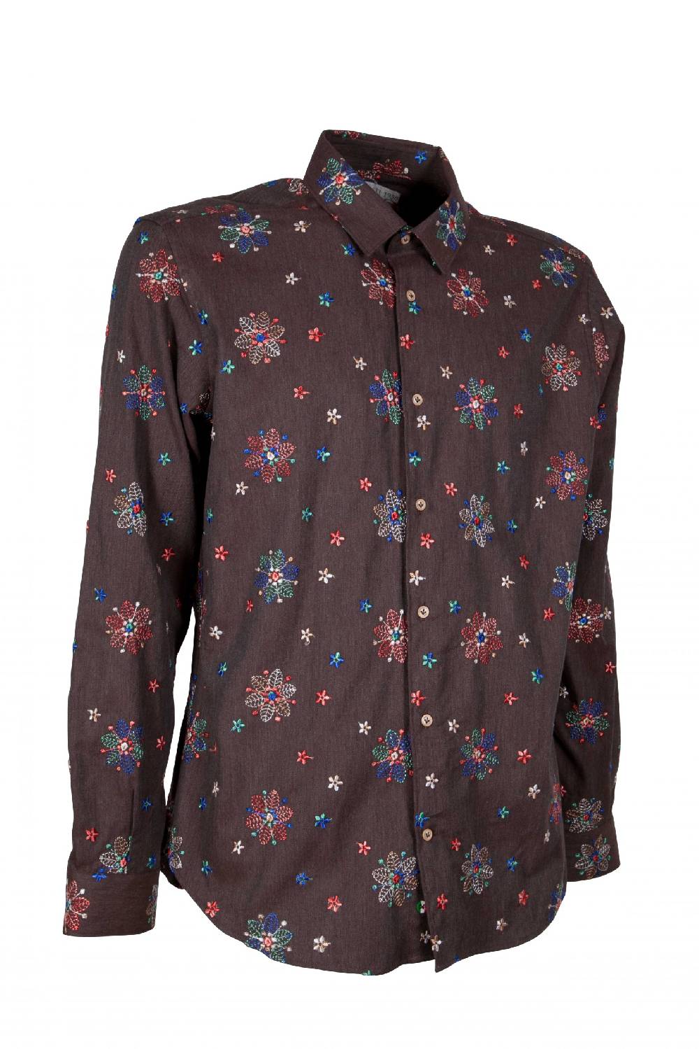 Poggianti Camicia uomo in flanella con ricami FIRENZE-66F-243 Acquista Ora