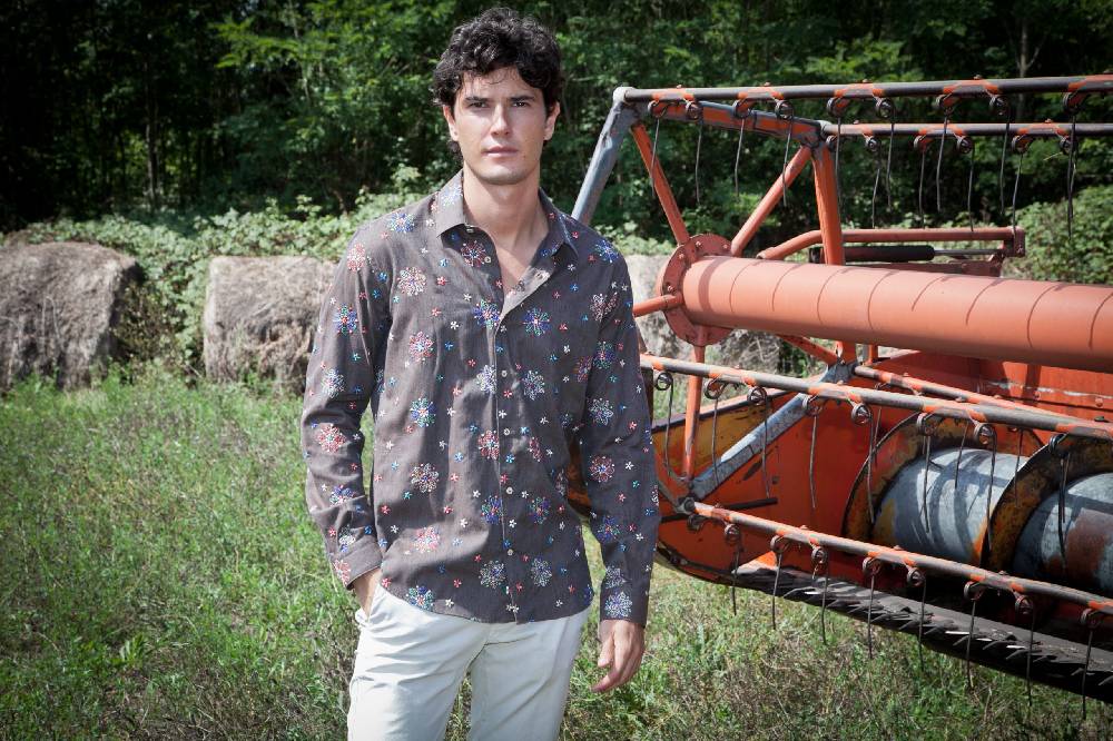 Poggianti Camicia uomo in flanella con ricami FIRENZE-66F-243 Acquista Ora