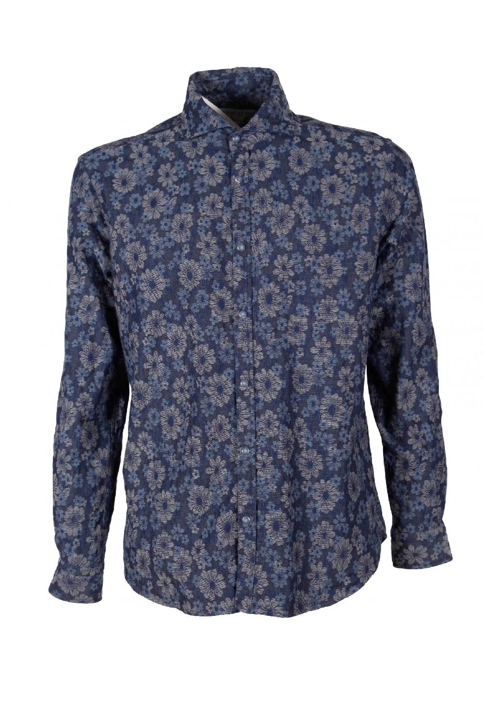Poggianti Camicia uomo in Denim Jacquard PISA-31W-237-01 Prezzo Ridotto