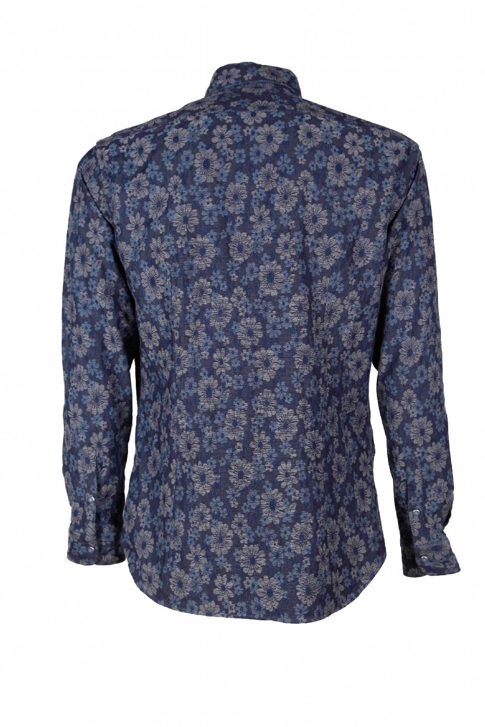 Poggianti Camicia uomo in Denim Jacquard PISA-31W-237-01 Prezzo Ridotto