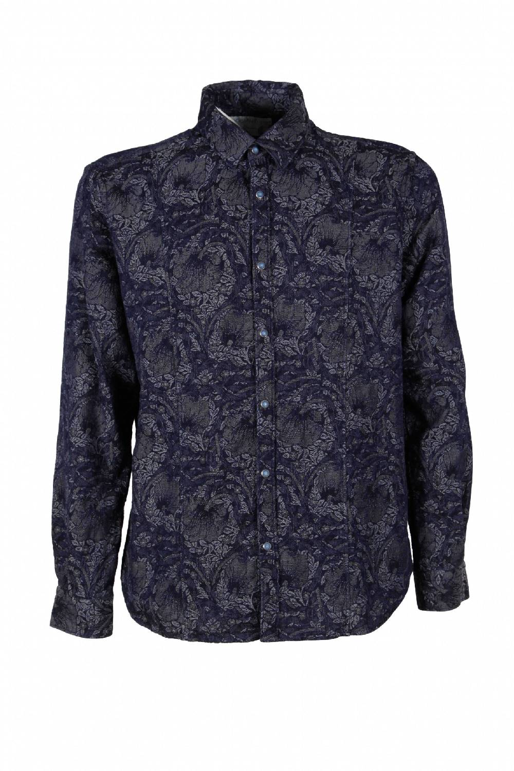 Poggianti Camicia uomo in Denim Jacquard LEGOLI-66-235-01 Sottocosto