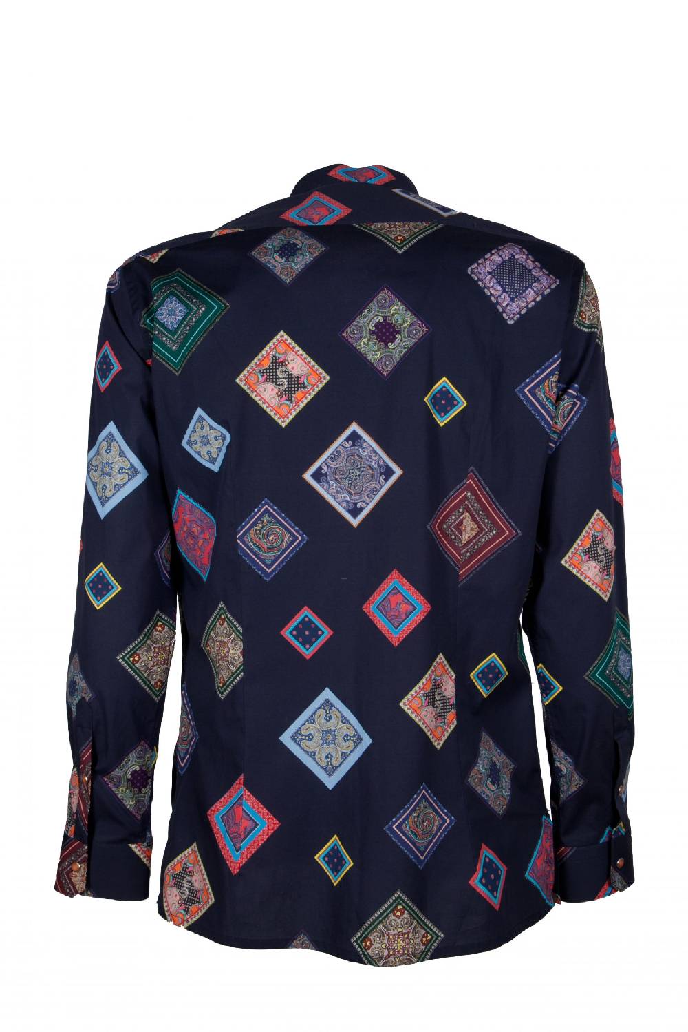 Poggianti Camicia uomo stretch con stampa geometrica SCARLINO-33-165-01 Online