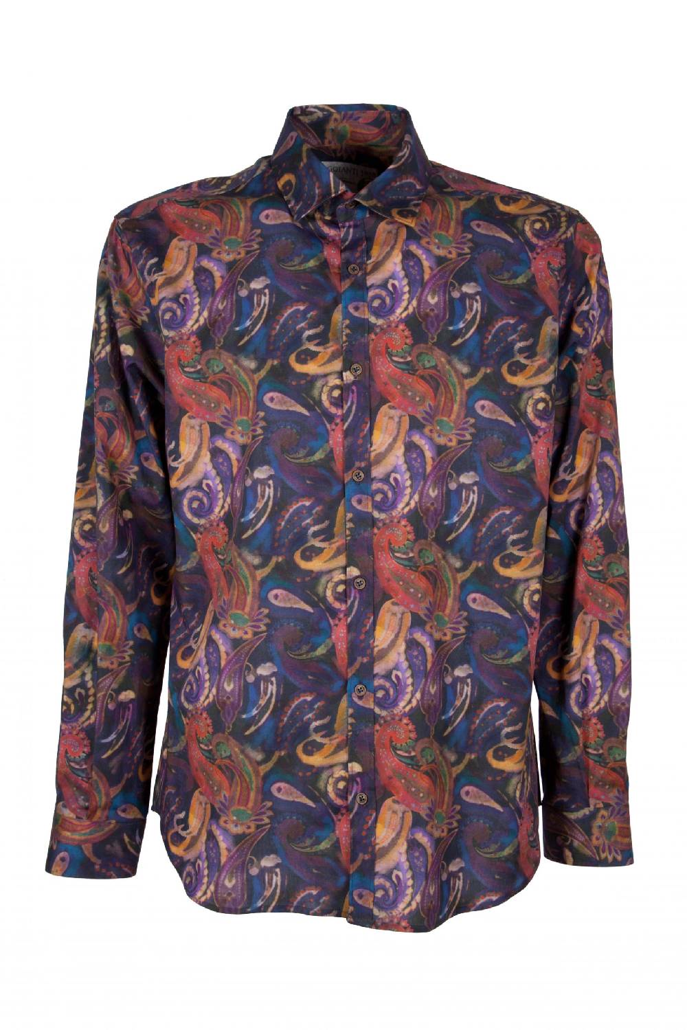 Poggianti Camicia uomo stretch con stampa Paisley PISA-73-163-01 Outlet