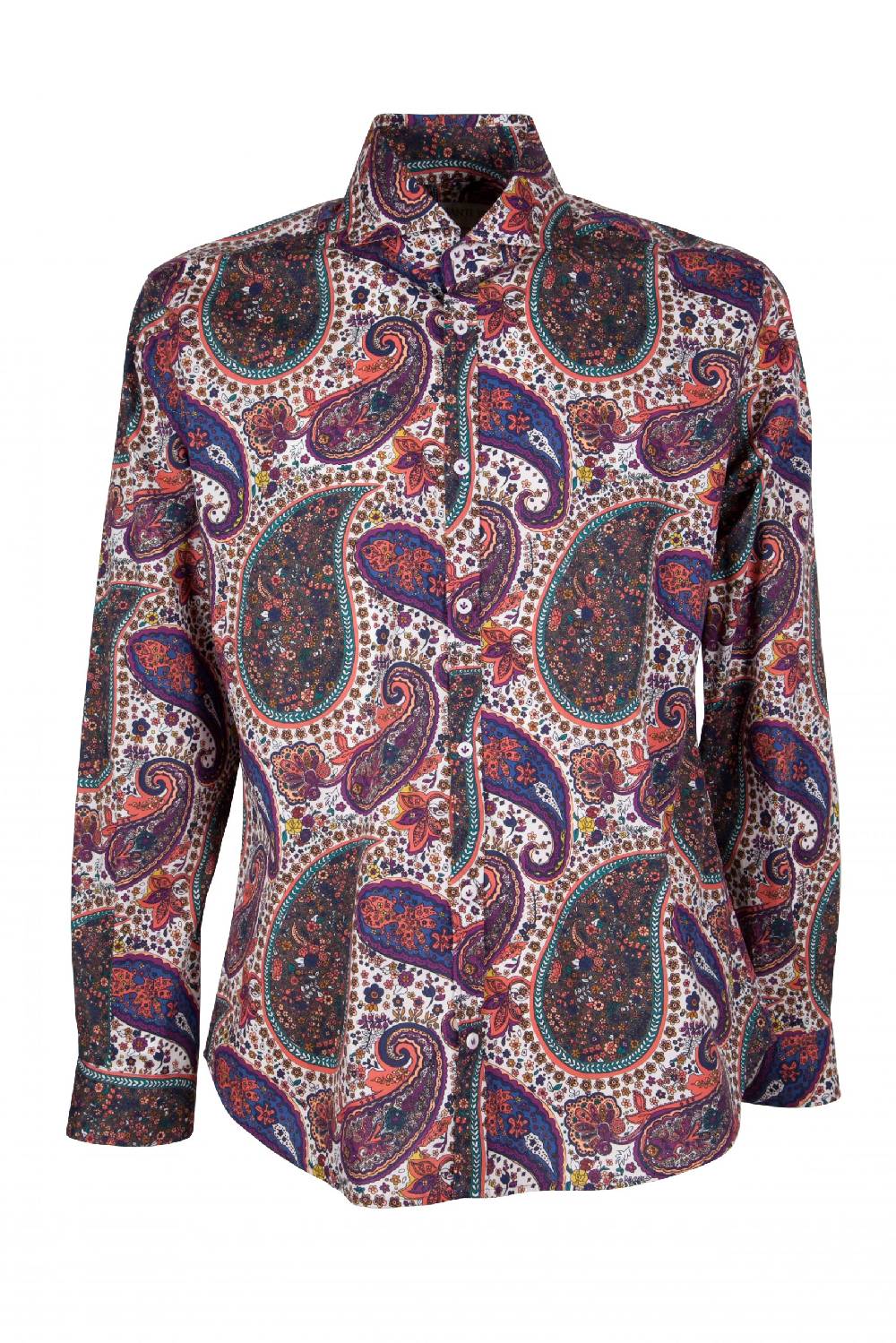 Poggianti Camicia uomo stretch con stampa Paisley PISA-31F-161-01 Saldi