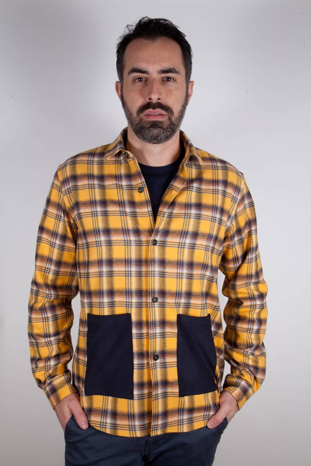 Poggianti Camicia in flanella a quadri LONDA-66-632 Fornitura limitata