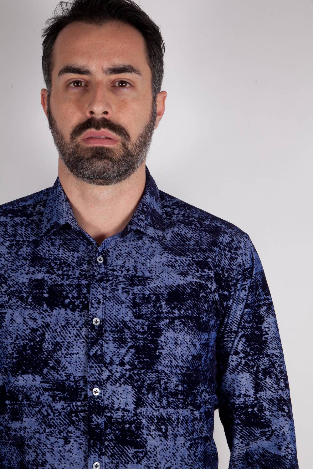 Poggianti Camicia in denim con floccato PISA-66-602-01 Cyber Monday