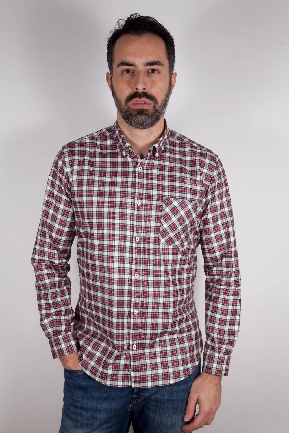 Poggianti Camicia a quadri con tasca ARDENZA-64-574-01 Offerta Pasqua