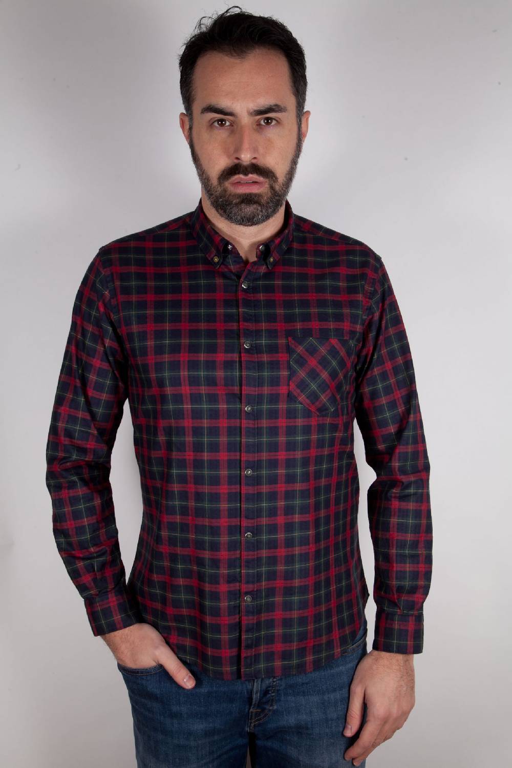 Poggianti Camicia a quadri con tasca ARDENZA-64-574-03 Offerta per la Festa della Mamma
