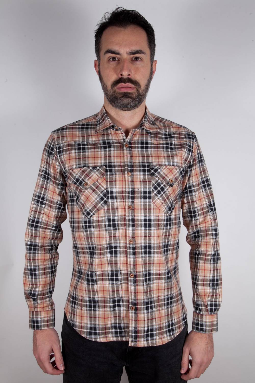 Poggianti Camicia a quadri VAIANO-95F-573-01 Offerta Giorno del Papà