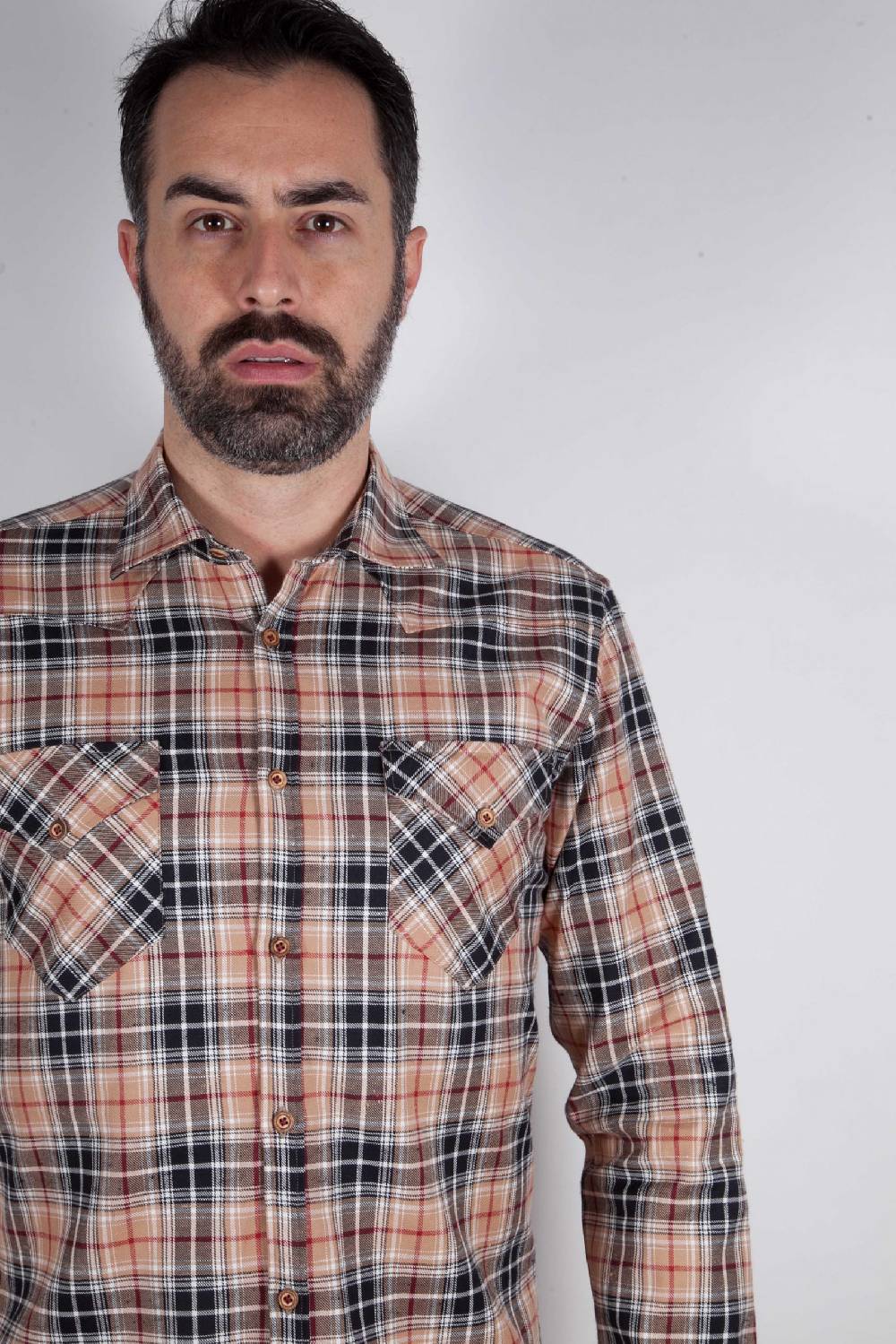 Poggianti Camicia a quadri VAIANO-95F-573-01 Offerta Giorno del Papà