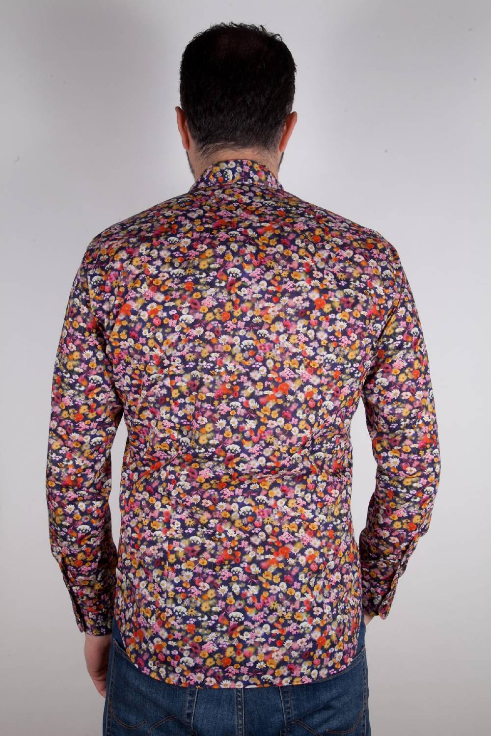 Poggianti Camicia con stampa floreale PRUNO-66-556-01 Smaltimento dello stoccaggio