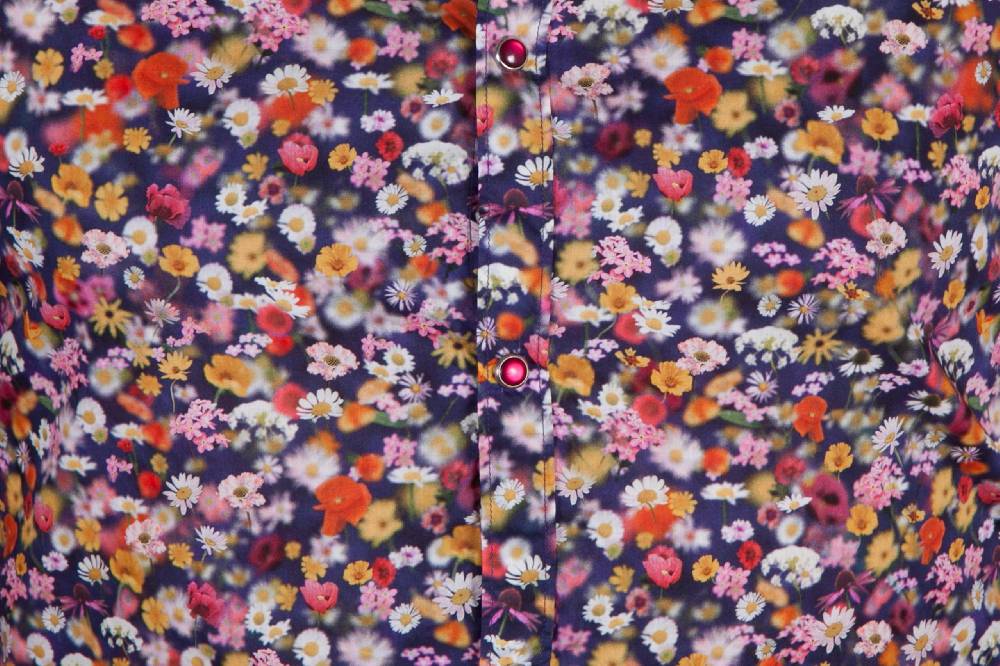 Poggianti Camicia con stampa floreale PRUNO-66-556-01 Smaltimento dello stoccaggio